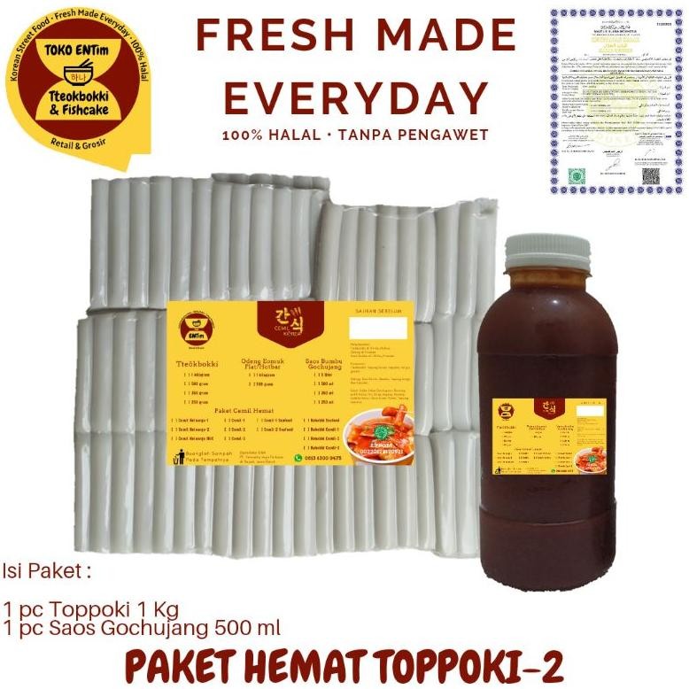 

Paket Hemat Tteokbokki 2 (Tteok 1kg + Saos 500ml) aSt
