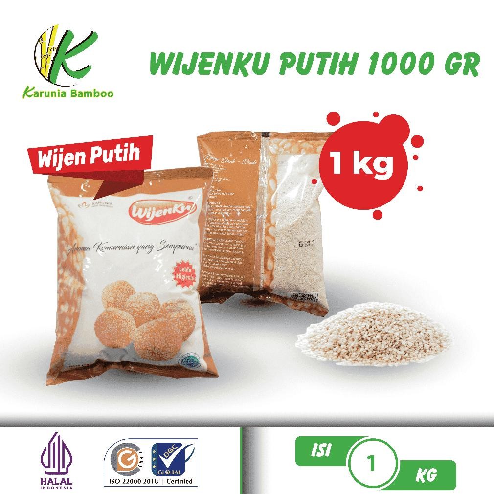 

Biji Wijen Putih India WIJENKU/Sesame Seeds Super Premium 1000gram Wijen Putih 1 Kg aSt