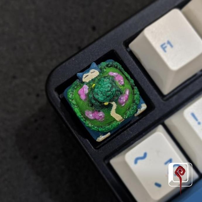 Promo Artisan Keycap / Keycaps - Gigantamax Snorlax - Mechanical Keyboard