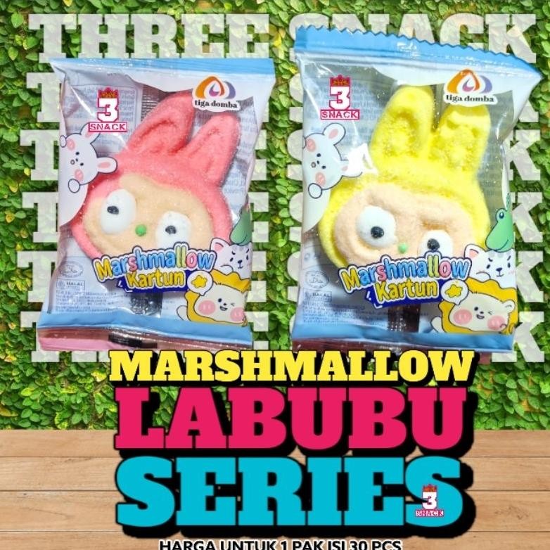 

1 PAK MARSHMALLOW Labubu Mix Kartun ISI 30 aSt