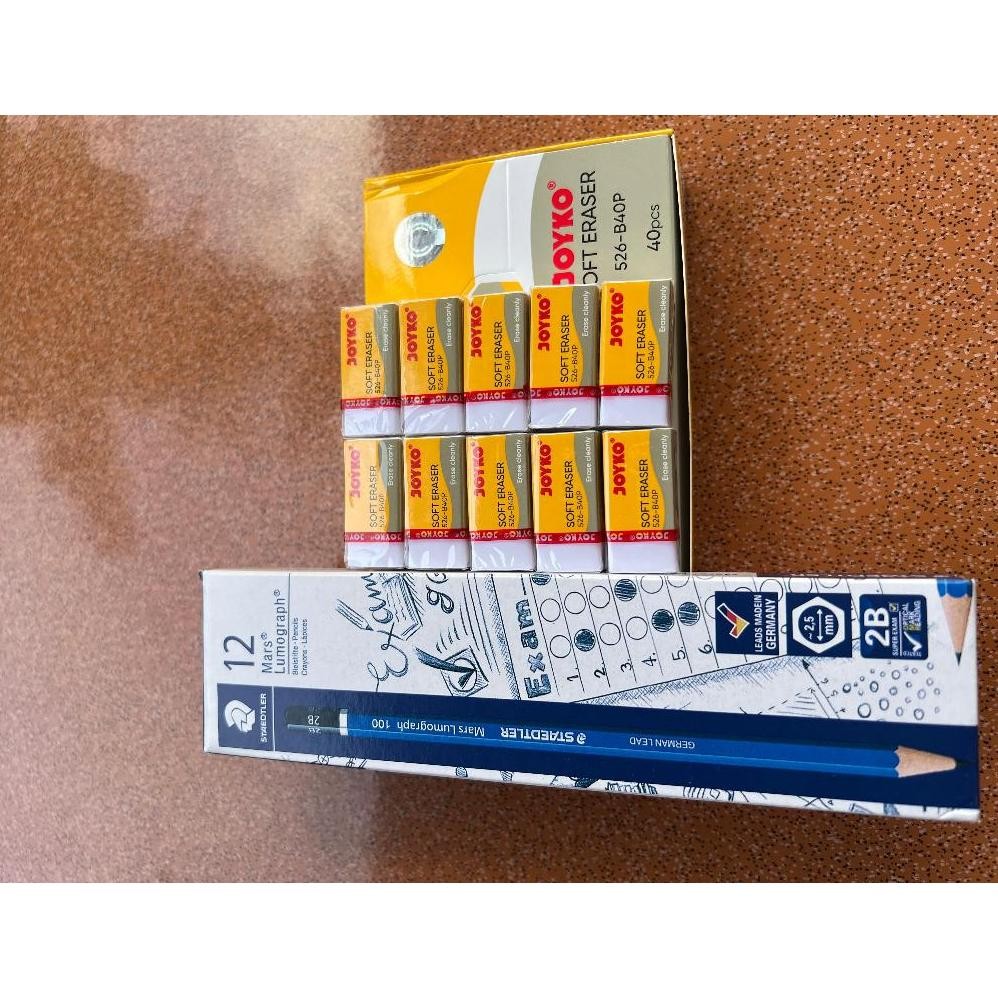 

PAKET HEMAT_PENSIL STEADTLER PERPACK ISI 12PCS GRATIS PENGAHPUS JOYKO 10PCS - FLASH SALE