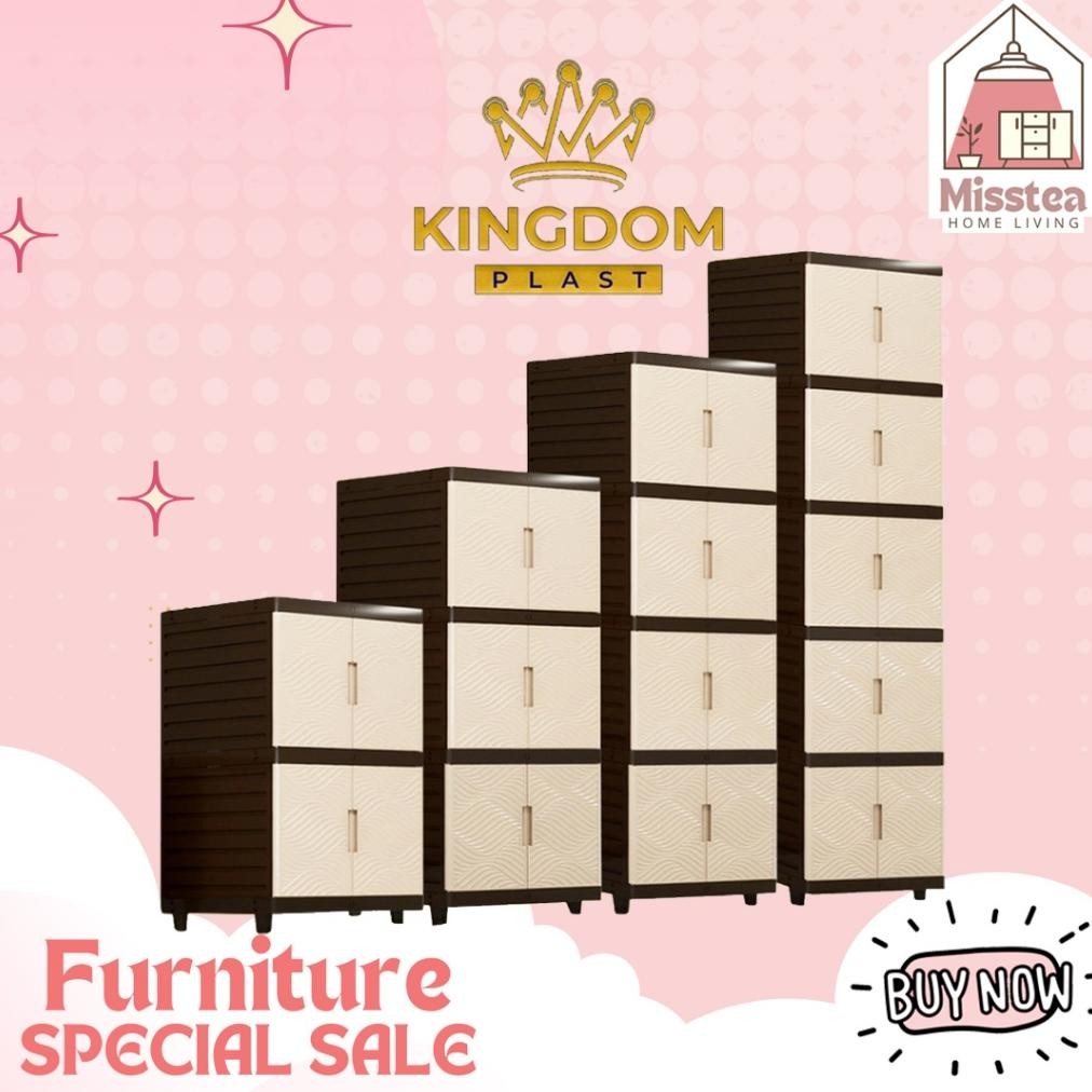 [READY STOCK] LEMARI PLASTIK JUMBO SERBAGUNA KINGDOM PLAST VIRUS / VRZ / RAK SUSUN BAJU / PAKAIAN / 