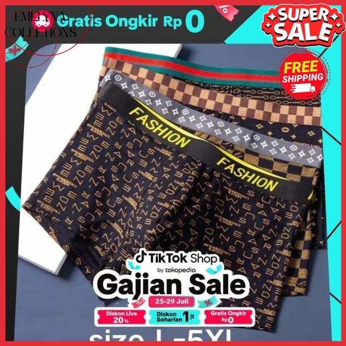 KUALITAS BAGUS CELANA DALAM PRIA ELEGAN SIZE L-4XL BAHAN ICE SILK SUPER SOFT & NYAMAN CELANA DALAM L