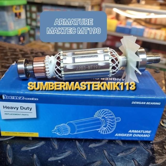 ANGKER MAKTEC MT 190 ARMATURE MESIN SERUT KETAM MAKTEC MT190 BENZ