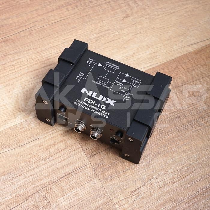 Nux Pdi-1G Active Guitar Direct Box / Di-Box With Cabinet Simulator Original Dan Terpercaya
