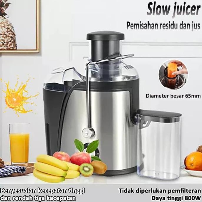 TERMURAH - Juicer Extractor 800W-Slow Juicer 99% Fresh Juice Juicer Extractor Juicer Stainless Steel