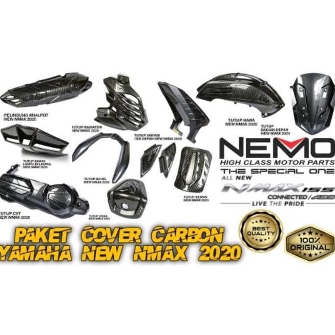 Paket Carbon Nemo All New Nmax 2020 2021 Aksesoris Motor New Nmax 2020