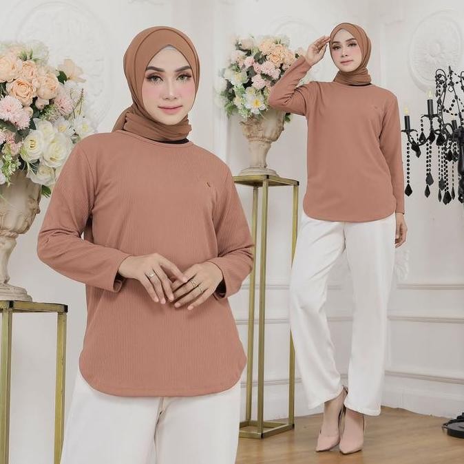 [NAYLA BLOUSE] KAOS ATASAN FENOMENAL WANITA LENGAN PANJANG muslim baju TM