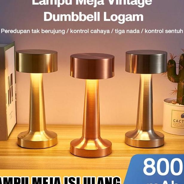 Lampu Meja Bar Retro Lampu Meja Makan Luar Ruangan Yang Dapat Diisi Ulang Lampu Suasana Desktop Lamp
