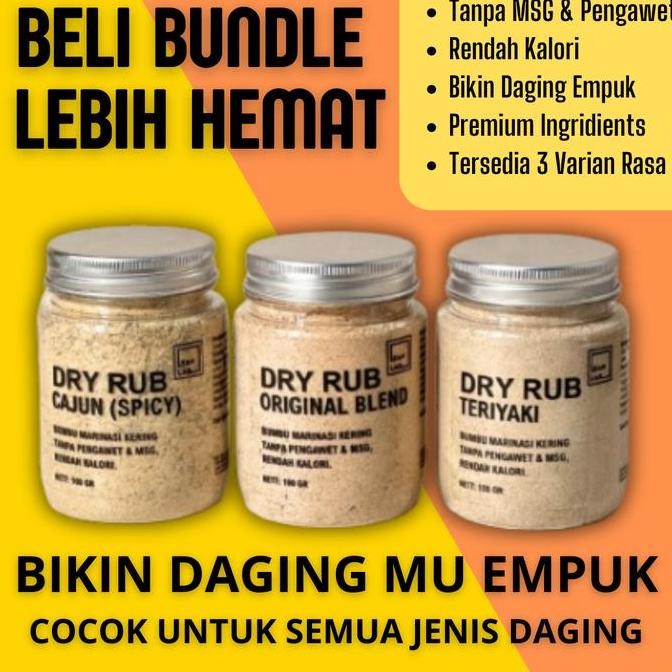 

DISKON! BUMBU MARINASI SERBAGUNA LEAN LAB DRY RUB RENDAH KALORI TANPA MSG UNTUK DAGING AYAM SAPI UDANG IKAN (VARIAN TERIYAKI, ORIGINAL, CAJUN SPICY, VEGAN)