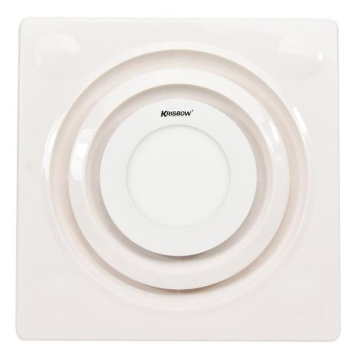 TERBARU - Krisbow Exhaust Fan Ceiling Exhaust plafon 8 Inch Dengan Lampu LED