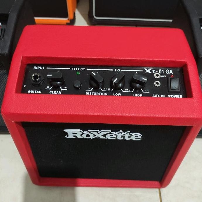 New Amplifier Mini Roxette 4 Inch 3 Input Gitar Bass Untuk Rumah