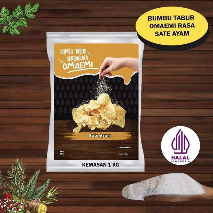 

DISKON! OMAEMI BUMBU TABUR RASA SATE AYAM 1KG - TABURAN SNACK & KERIPIK HALAL