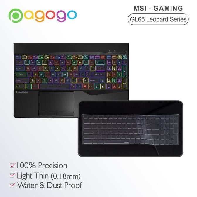 New Skin Keyboard Protector MSI GL65 Leopard 9S 9SC 9SDK 9SEK 9SFK Cooskin TPU Transparan