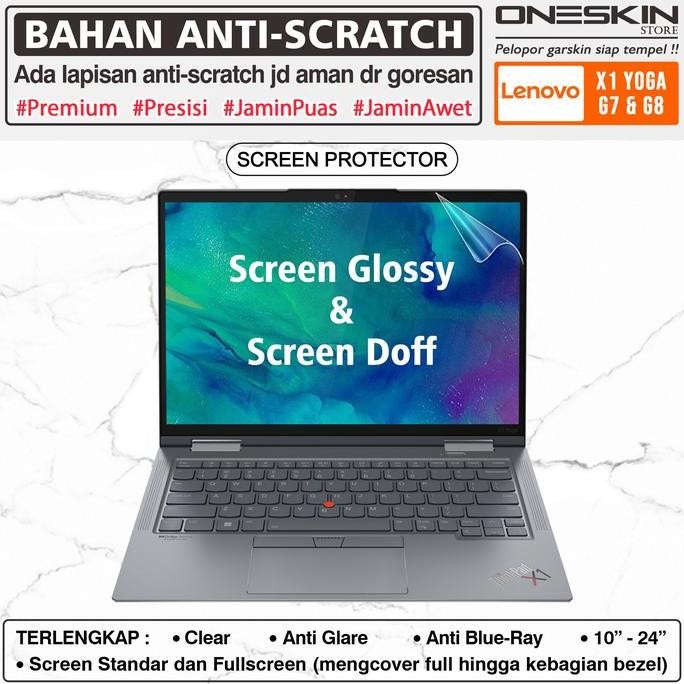 New Screen Guard Lenovo ThinkPad X1 Yoga Gen 7 8 Glossy Doff Pelindung Layar |