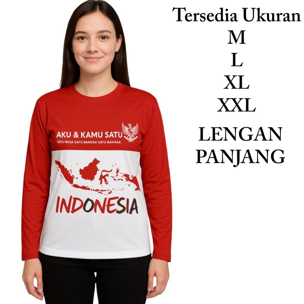 gfd-6 BYP-27 Kaos Couple  17 Agustus 2025 / Kaos Wanita Pria / Kaos Wanita / Big Size / Kaos Merah P