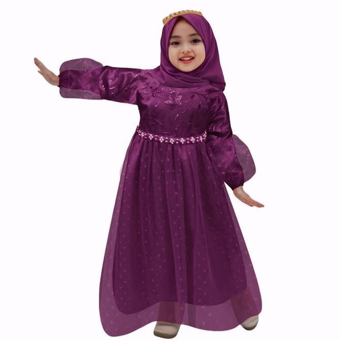 GKI KidsFashion_Store Bisa Bayar Di tempat (COD) gamis anak perempuan Meliana 2-11tahun / gamis anak