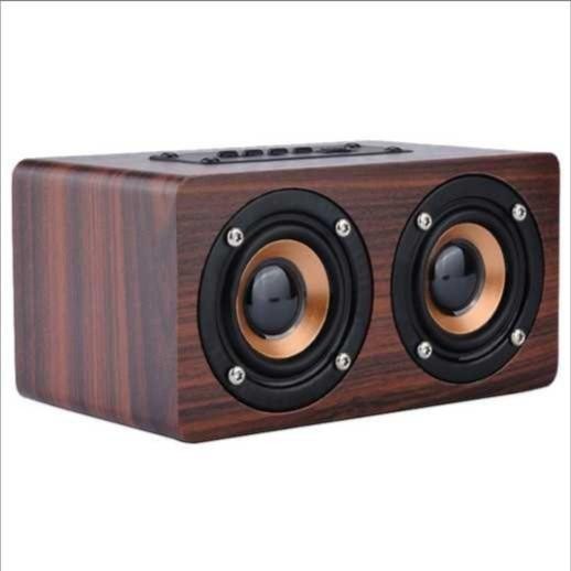 Wood Speker Bluetooth Speaker Portable Stereo Soundbar TV PC Komputer