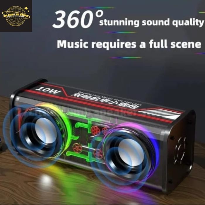 DUAL 10W SPEAKER BLUETOOTH SUPER BASS / SPEAKER RGB / ARMOUR SPEAKER