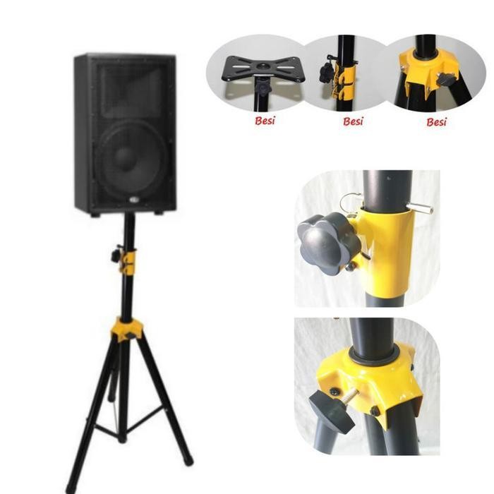 TIANG SPEAKER TRIPOD STAND SPEAKER FULL BESI TIANG SPEAKER MURAH
