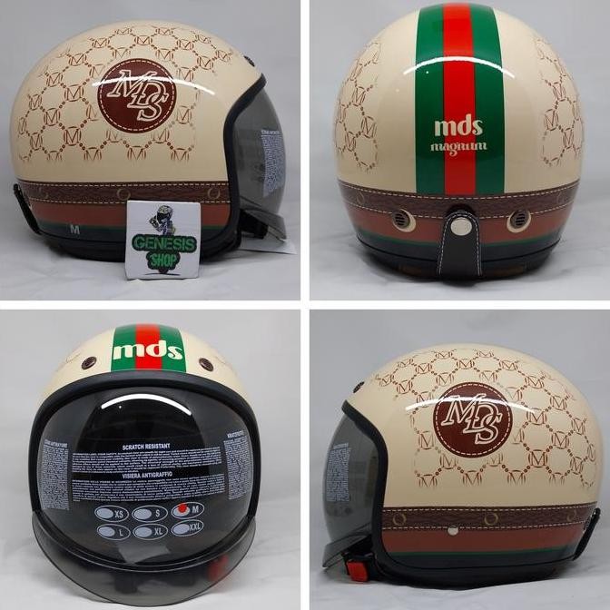 TERMURAH - Helm MDS MAGNUM RETRO MOTIF Helm bogo MDS RETRO helm mds murah