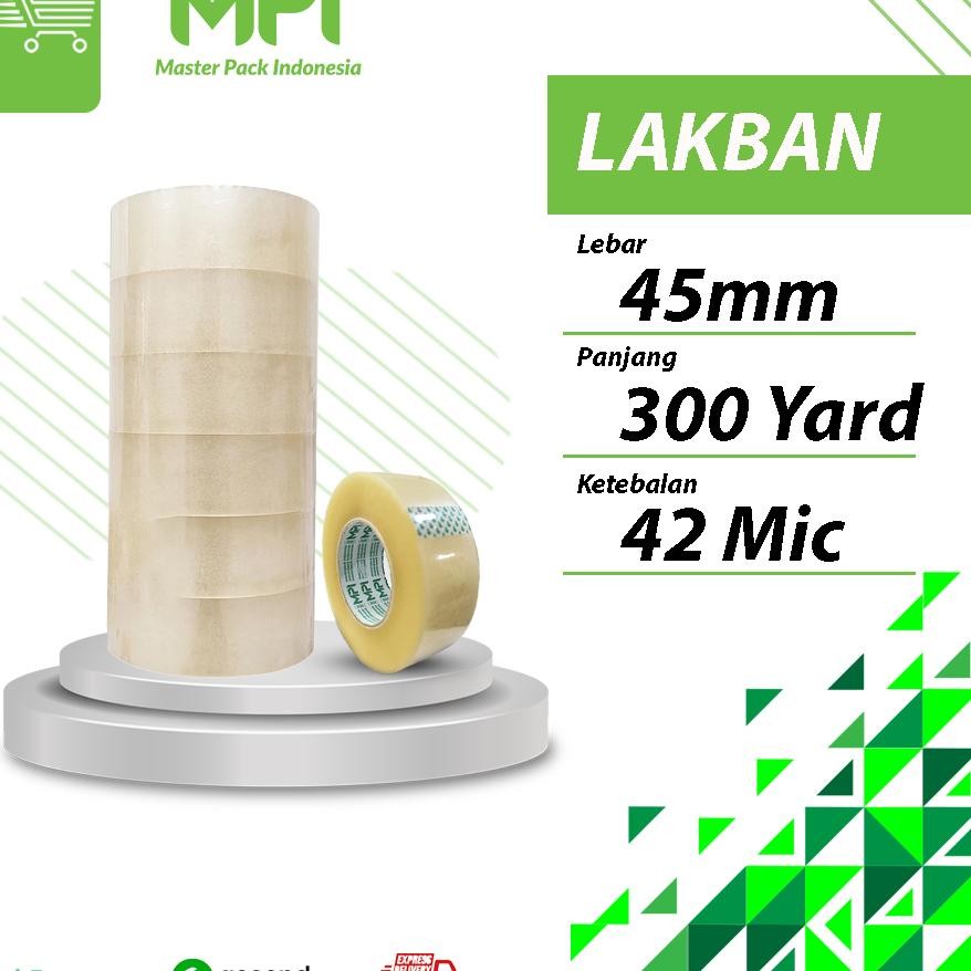 

1 Slop 6 Roll Lakban Mpi 45Mm X 300 Yard 42Mic Economis Bening Coklat