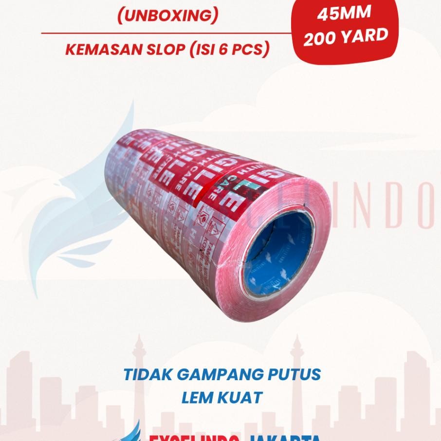 

1 Slop Isi 6 Pcs Nawa Lakban Jumbo Fragile Unboxing 2 Inch 45Mm X 200 Yard Real Quality