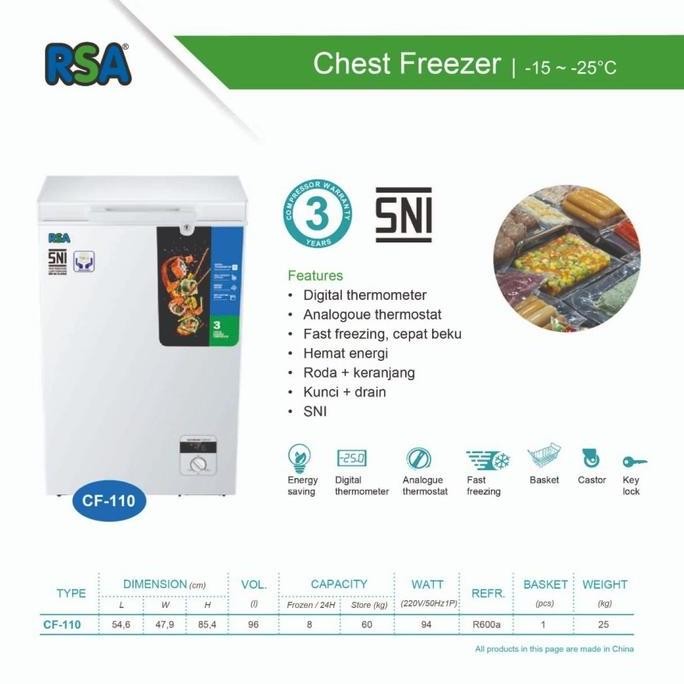 RSA CF-110 CHEST FREEZER CF110