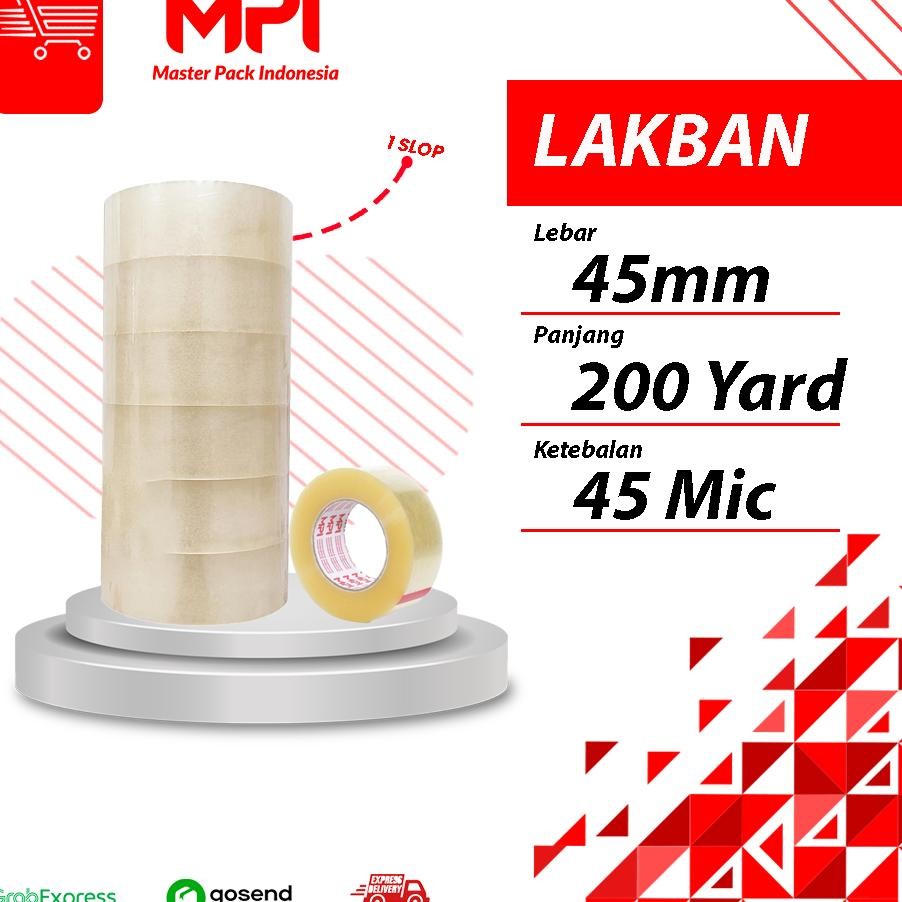 

1 Slop 6 Pcs Lakban Bening Lakban Coklat 45Mm X 200 Yard Master Pa Indonesia