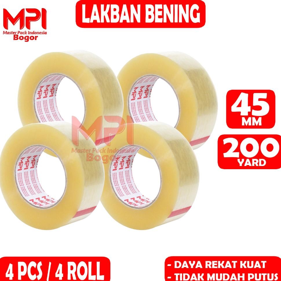 

4 Pcs Lakban Bening Jumbo Mpi 45 Mm X 200 Yard Lakban Paing Paket Master Pa Indonesia Bogor