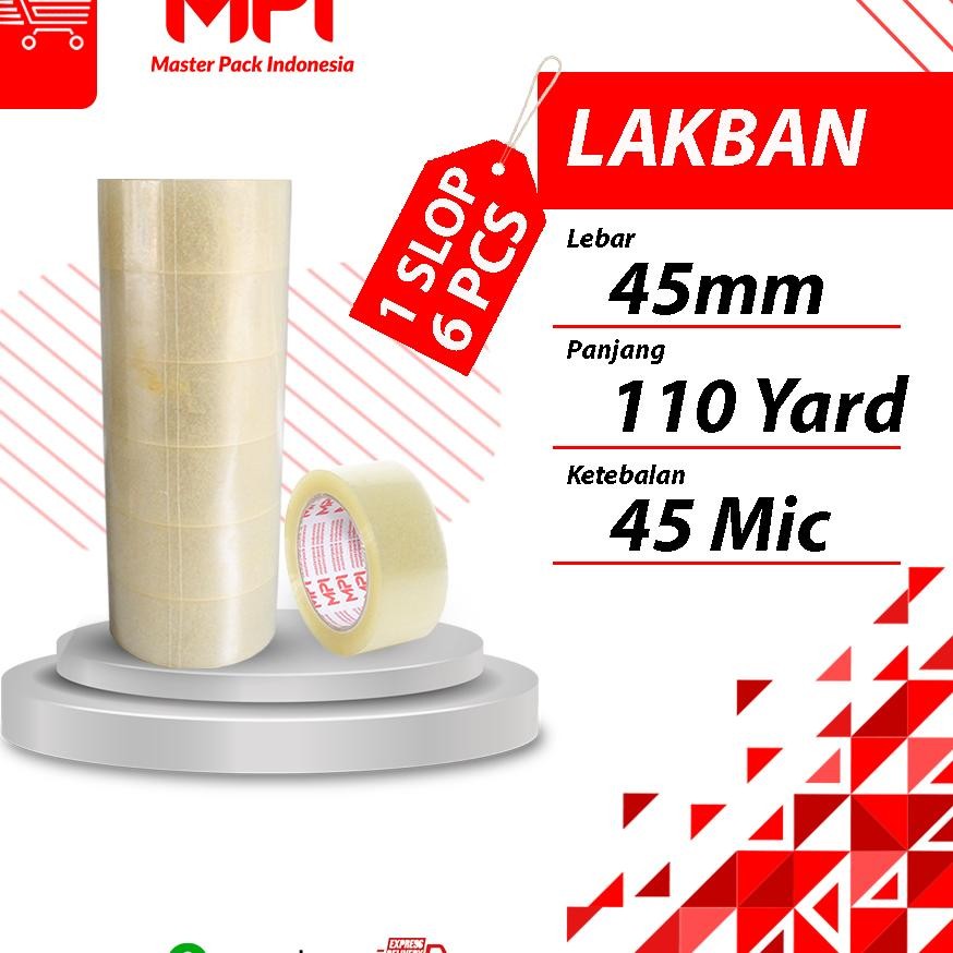 

1 Slop 6 Pcs Lakban Bening Lakban Coklat 45Mm X 110 Yard Master Pa Indonesia