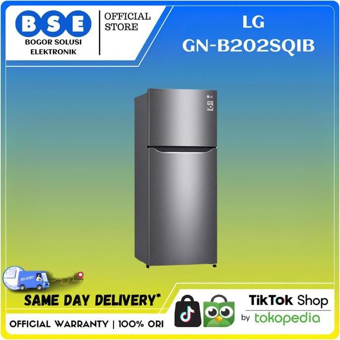 TERMURAH - LG GN-B202SQIB Smart Inverter Compressor LG Kulkas 2 Pintu GN B202SQIB