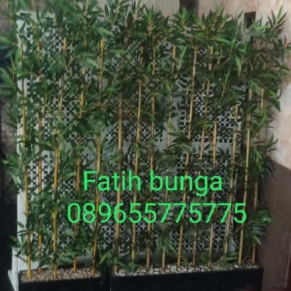 POHON BAMBU PARTISI-PENYEKAT RUANGAN-BUNGA PLASTIK-BAMBU PLASTIK-