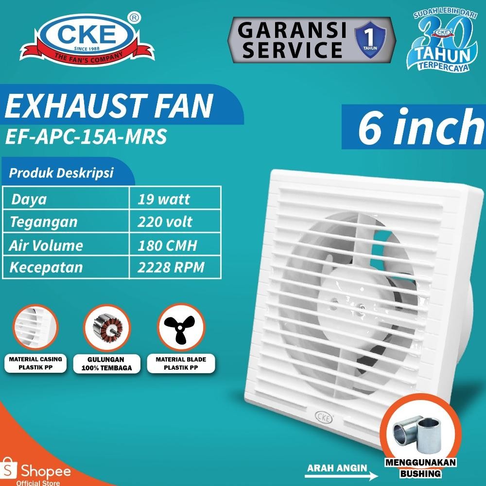 Kipas Hexos Dinding Penghisap Udara 6 Inch Exhaust Fan Mini Tembok
