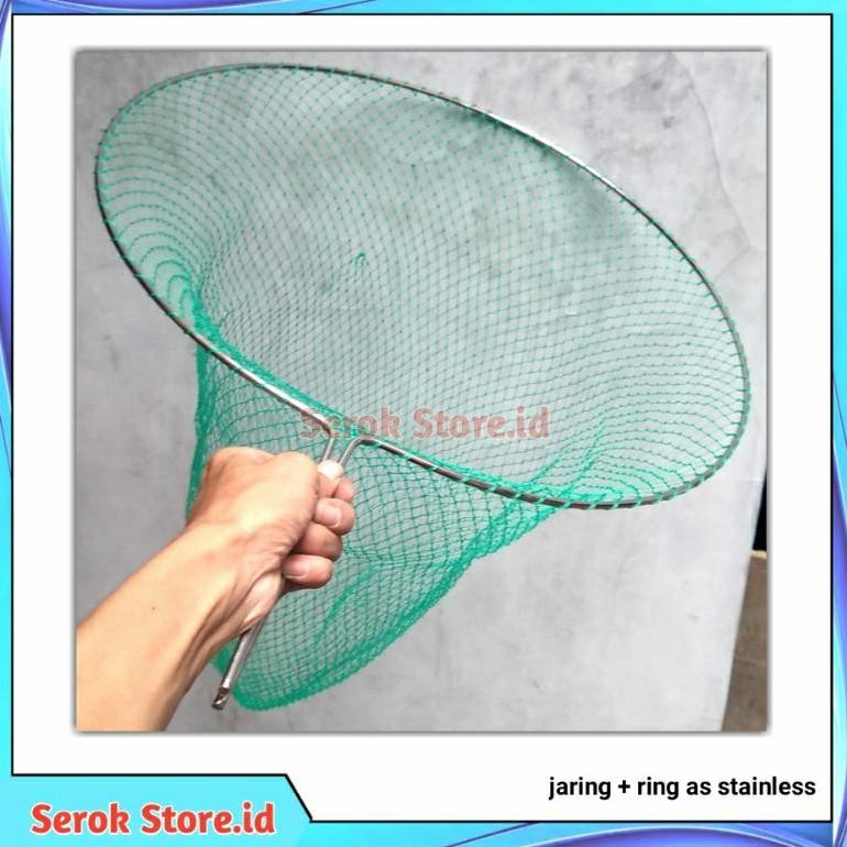 Sale Jaring Serok Ikan Siap Pakai + Bahan Ring As Stainless 5 Mm + Jaring Serok Ukuran Besar Super K