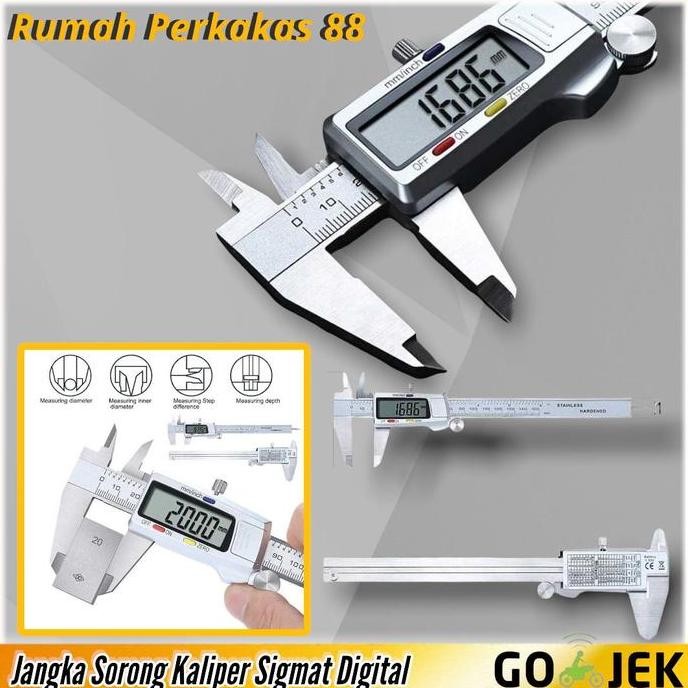 

Jangka Sorong Kaliper Sigmat Penggaris Digital 150Mm Stainless Steel