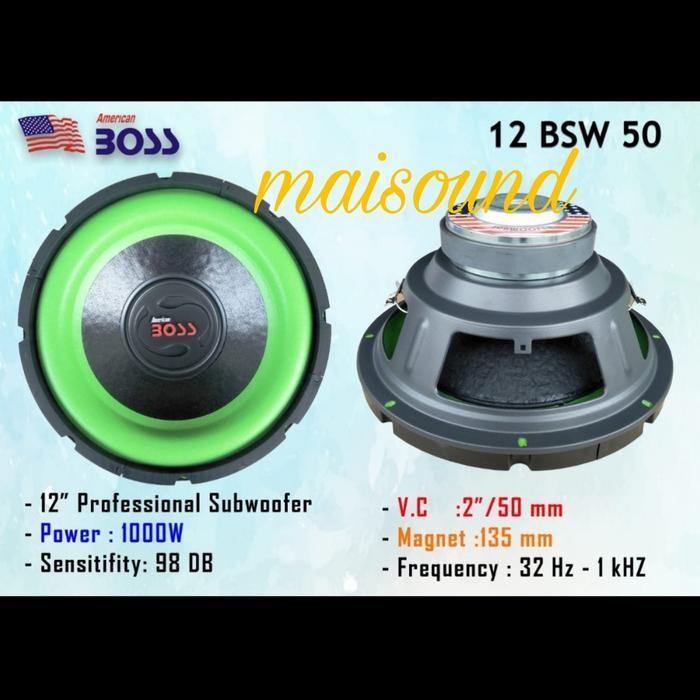 SPEAKER SUBWOOFER AMERICAN BOSS 12 BSW 50 12 INCH 12BSW50 12 BSW50