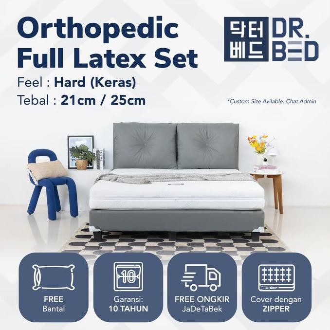 [Custom Size] Fullset Kasur Orthopedic Latex Dr.Bed