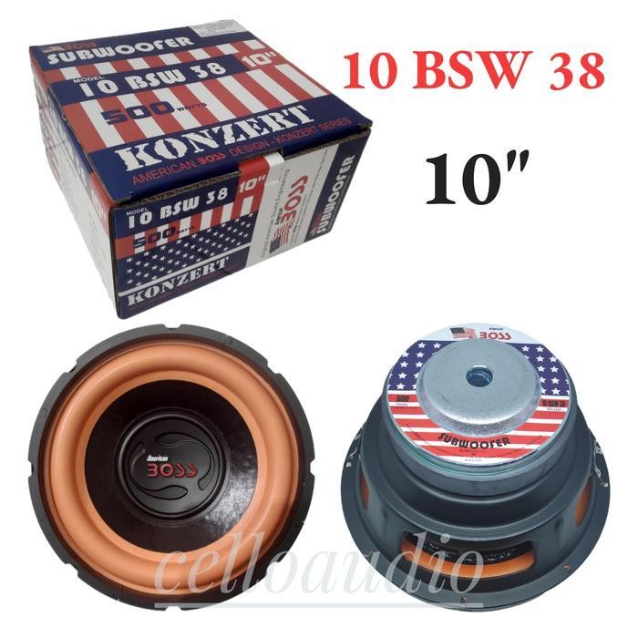 Subwoofer 10 Inch American Boss 10 BSW 38 Subwoofer Double Coil 10"