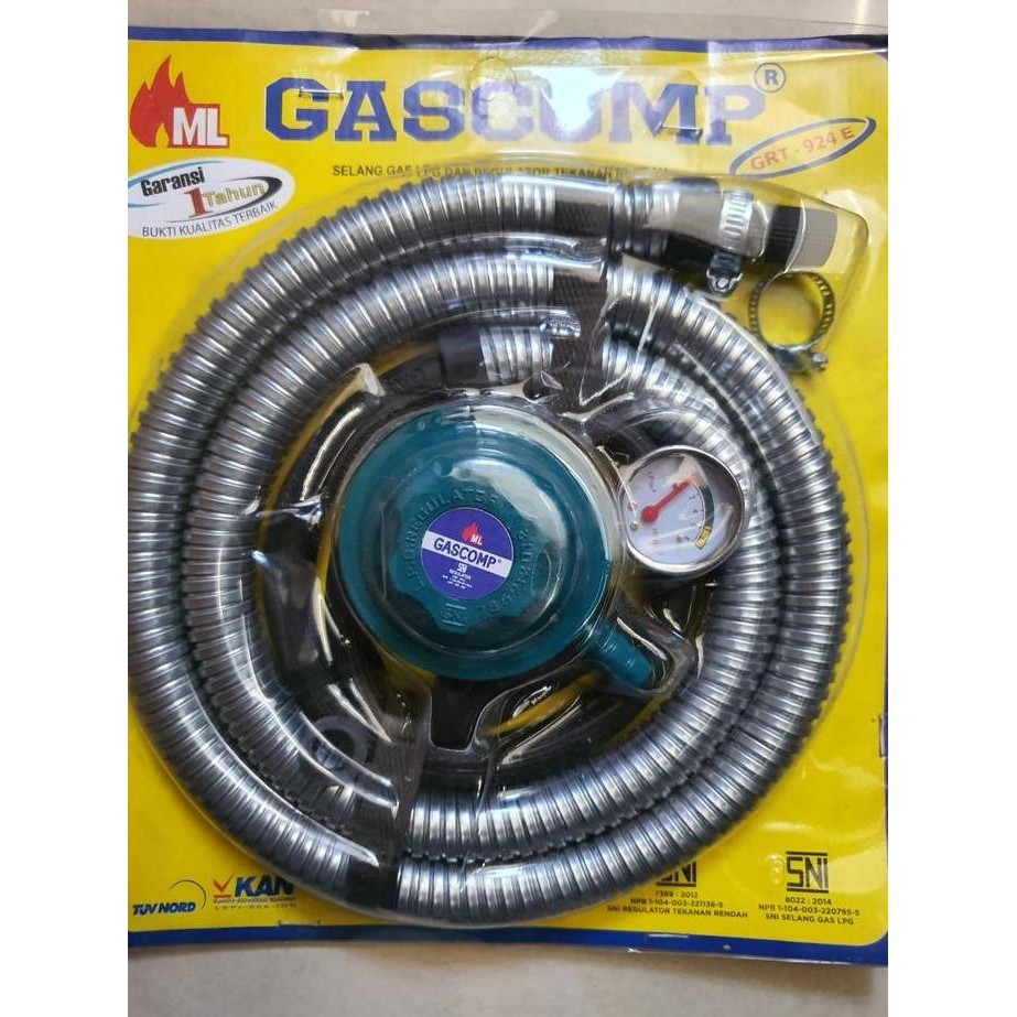 Regulator & Selang Gas Dengan Pengaman Otomatis
