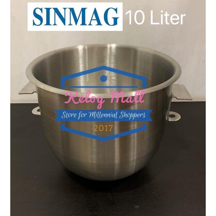 Sinmag Mixer Roti 10 Liter Bowl Stainless Aksesoris Lengkap