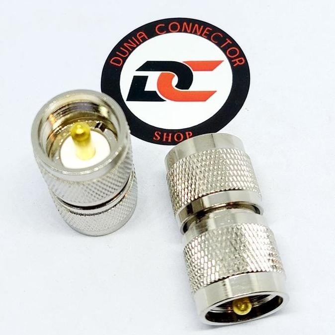 SIAP KIRIM KONEKTOR UHF MALE TO UHF MALE GOLD PIN - ADAPTER RF BERKUALITAS