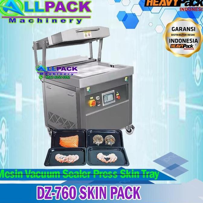 TERLARIS - Vacuum Sealer Kemasan makanan press skin tray DZ-760 Skin Pack