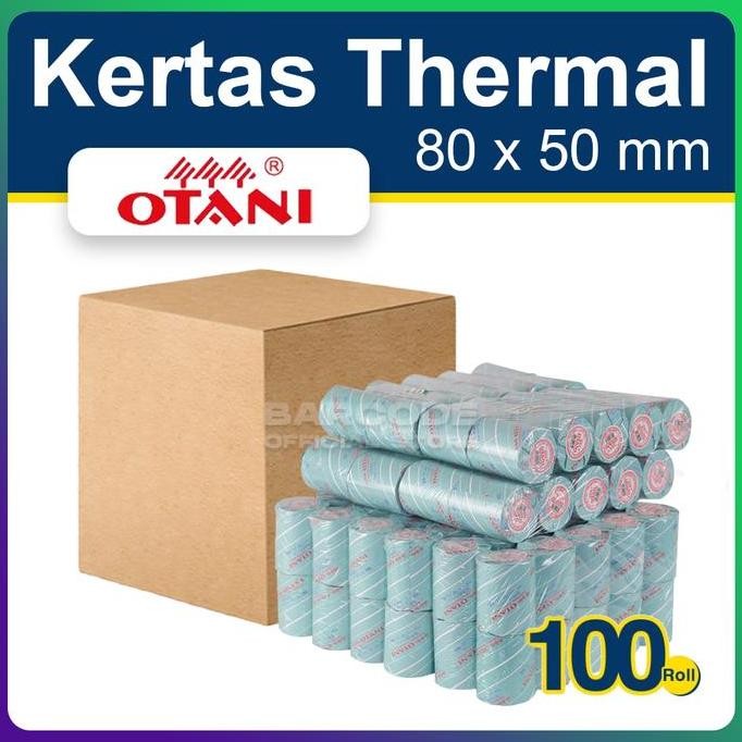 

BEBAS ONGKIR - Kertas Thermal OTANI 80 x 50 mm Struk 80mm Isi 100 Roll