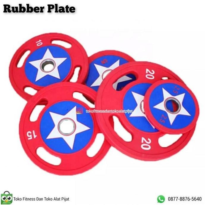 TERBARU - OLYMPIC Rubber PLATE CAPTAIN AMERICA  Paket 125KG