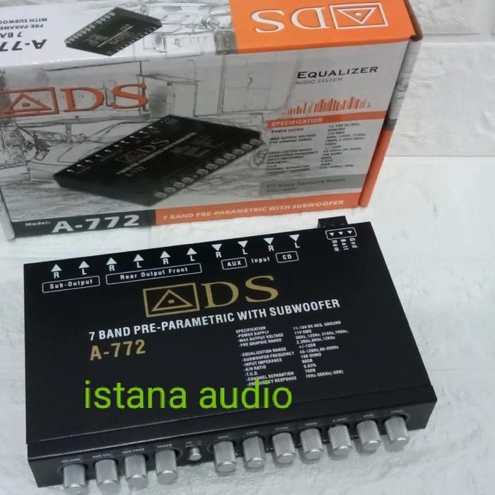 Parametrik Pre Amp ADS A--772 Equalizer ADS 772 with subwoofer  A-772