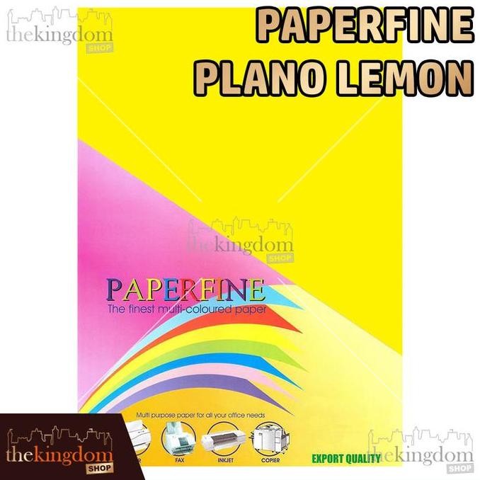 

BEBAS ONGKIR - Paperfine Kertas HVS Warna Plano Lemon Kuning Tua 61x86cm 500 Lembar Kode Warna 210