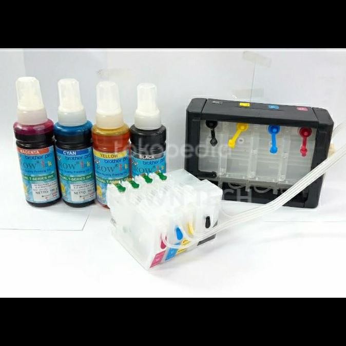 TERBARU - CISS infuss J3530 j3530DW atau J3720 lengkap chip dan tinta Grow ink