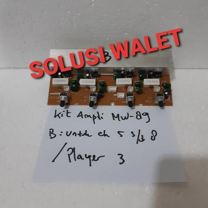 BEBAS ONGKIR - Kit Ampli stereo PIRO MW 89 untuk player 3