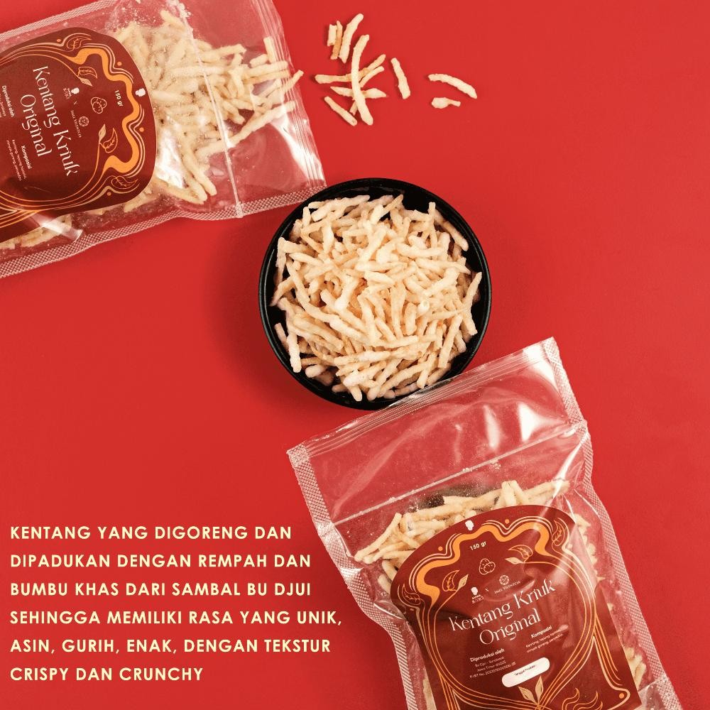 

Promo..!!! Sambal Bu Djui X Imel Vilentcia Kentang Kriuk Fgh-56
